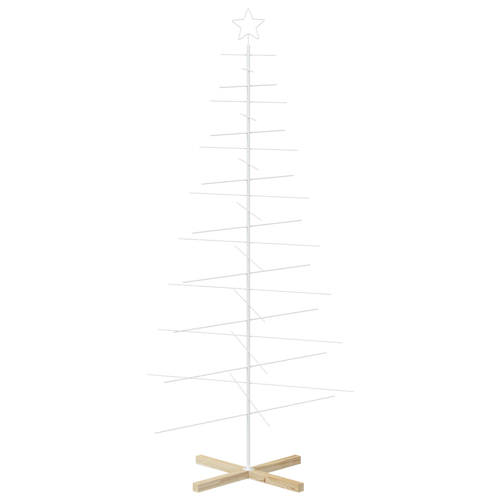 vidaXL Metalowa choinka ze stojakiem KUOPIO 210 cm Stal Biały