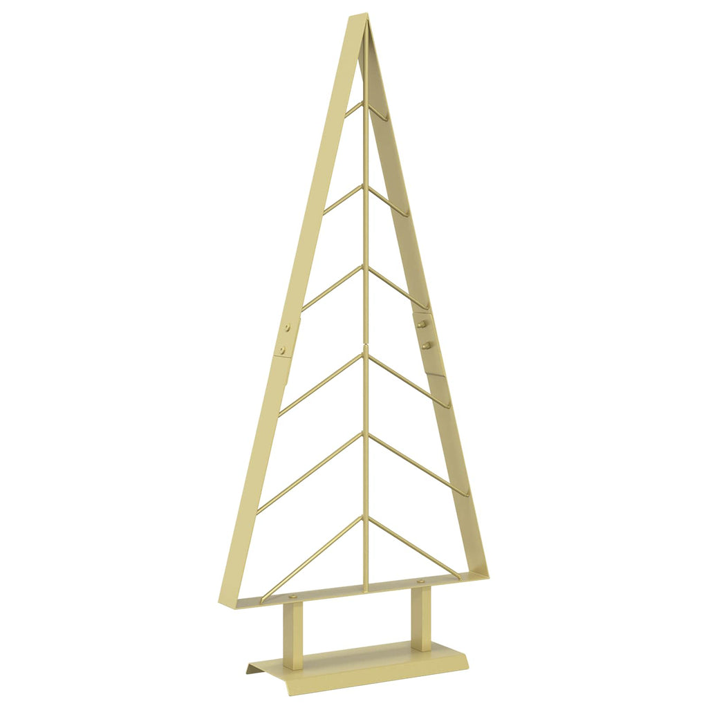 vidaXL Metalowa choinka ze stojakiem KUOPIO 90 cm Stal złoty