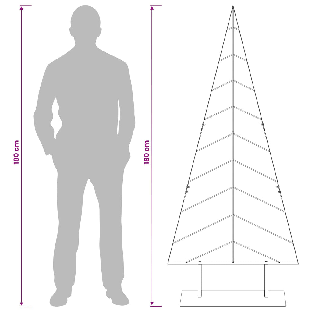 vidaXL Metalowa choinka ze stojakiem KUOPIO 180 cm Stal złoty