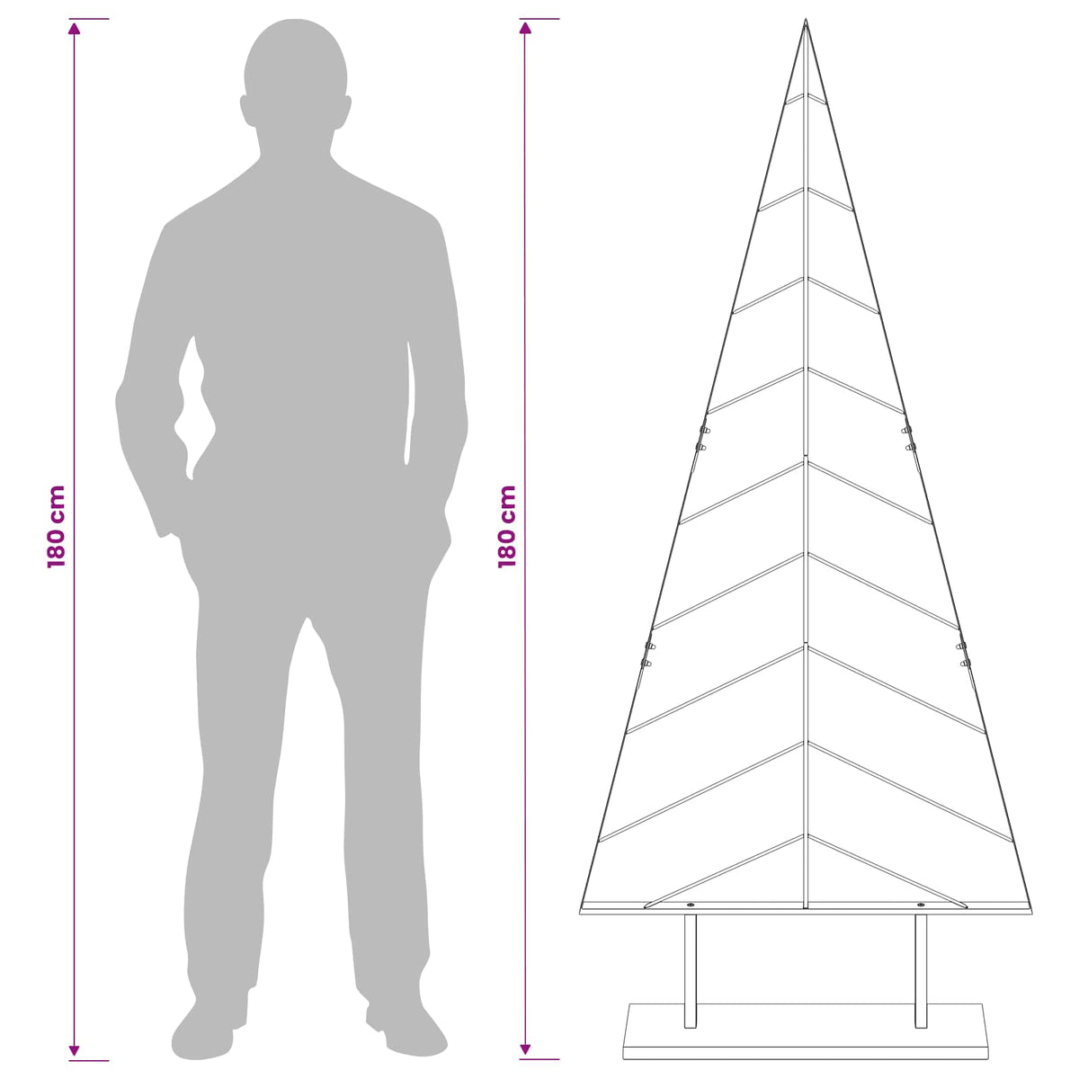 vidaXL Metalowa choinka ze stojakiem KUOPIO 180 cm Stal złoty