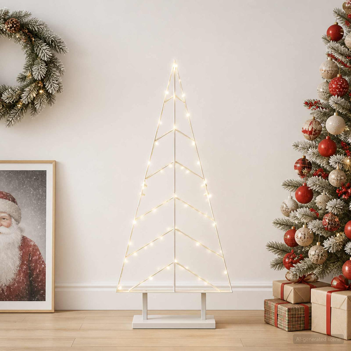 vidaXL Metalowa choinka ze stojakiem KUOPIO 90 cm Stal Biały
