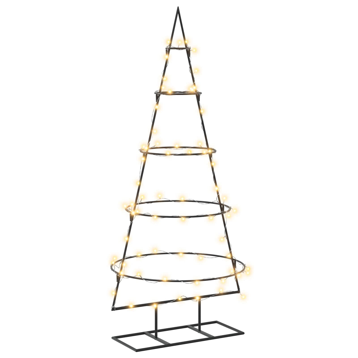 vidaXL Metalowa choinka ze stojakiem KUOPIO 125 cm Ciepła biel Stal