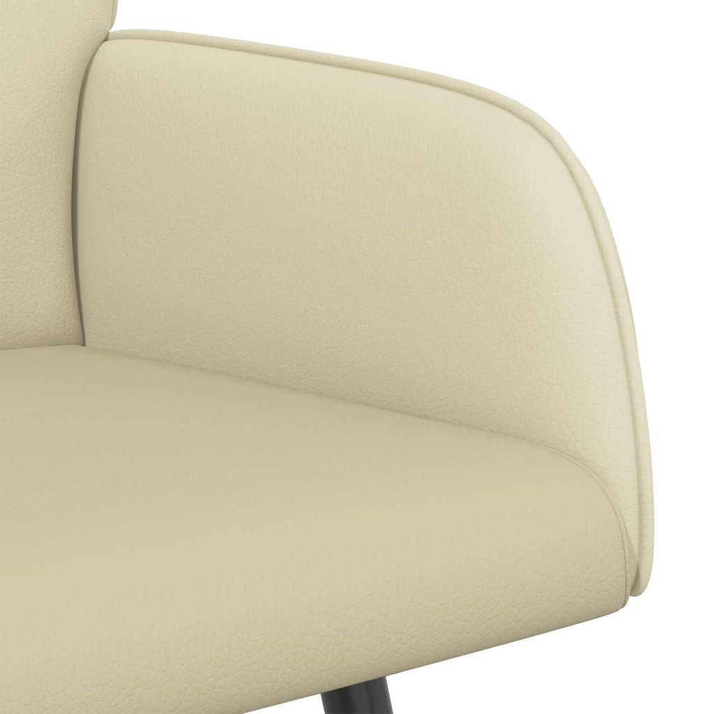 vidaXL Sofa dwuosobowa na metalowych nóżkach 2-osobowy kremowy