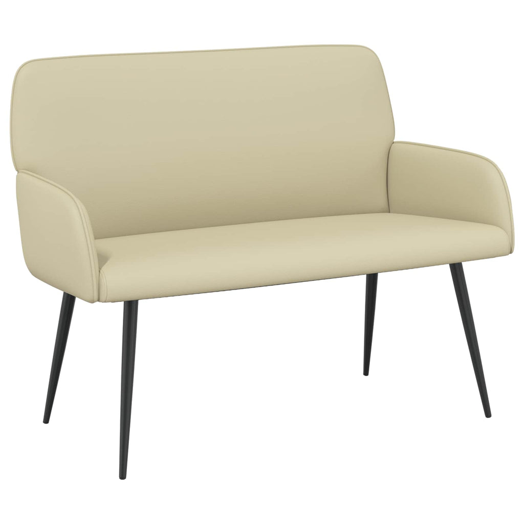 vidaXL Sofa dwuosobowa na metalowych nóżkach 2-osobowy kremowy