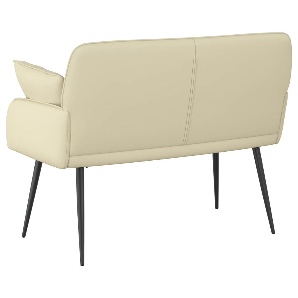 vidaXL Sofa dwuosobowa na metalowych nóżkach 2-osobowy kremowy