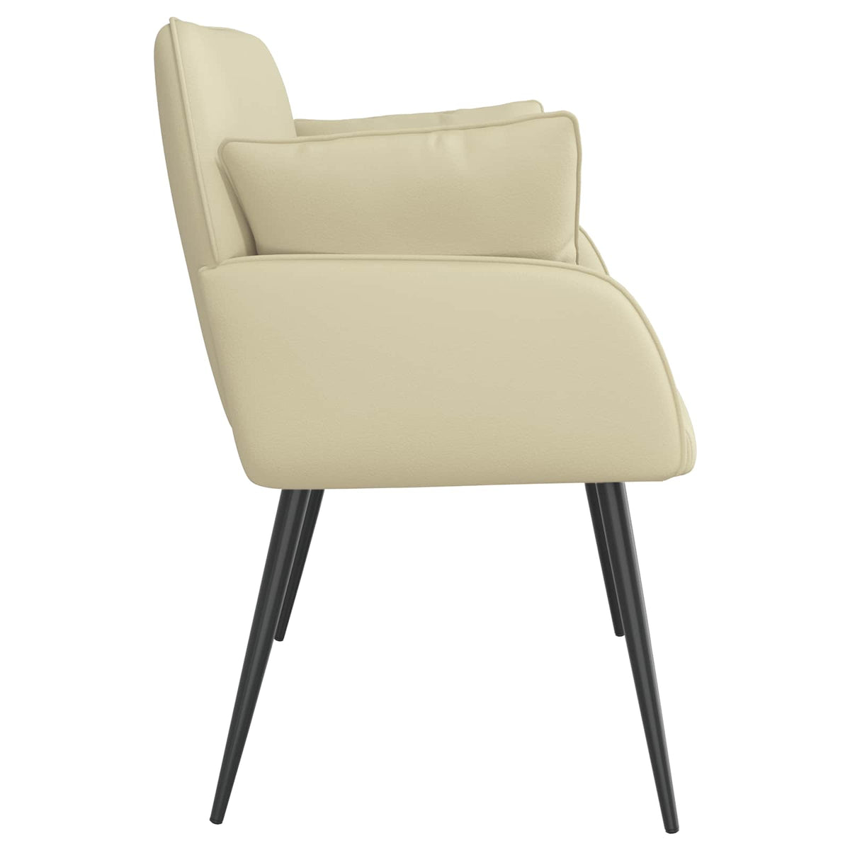 vidaXL Sofa dwuosobowa na metalowych nóżkach 2-osobowy kremowy