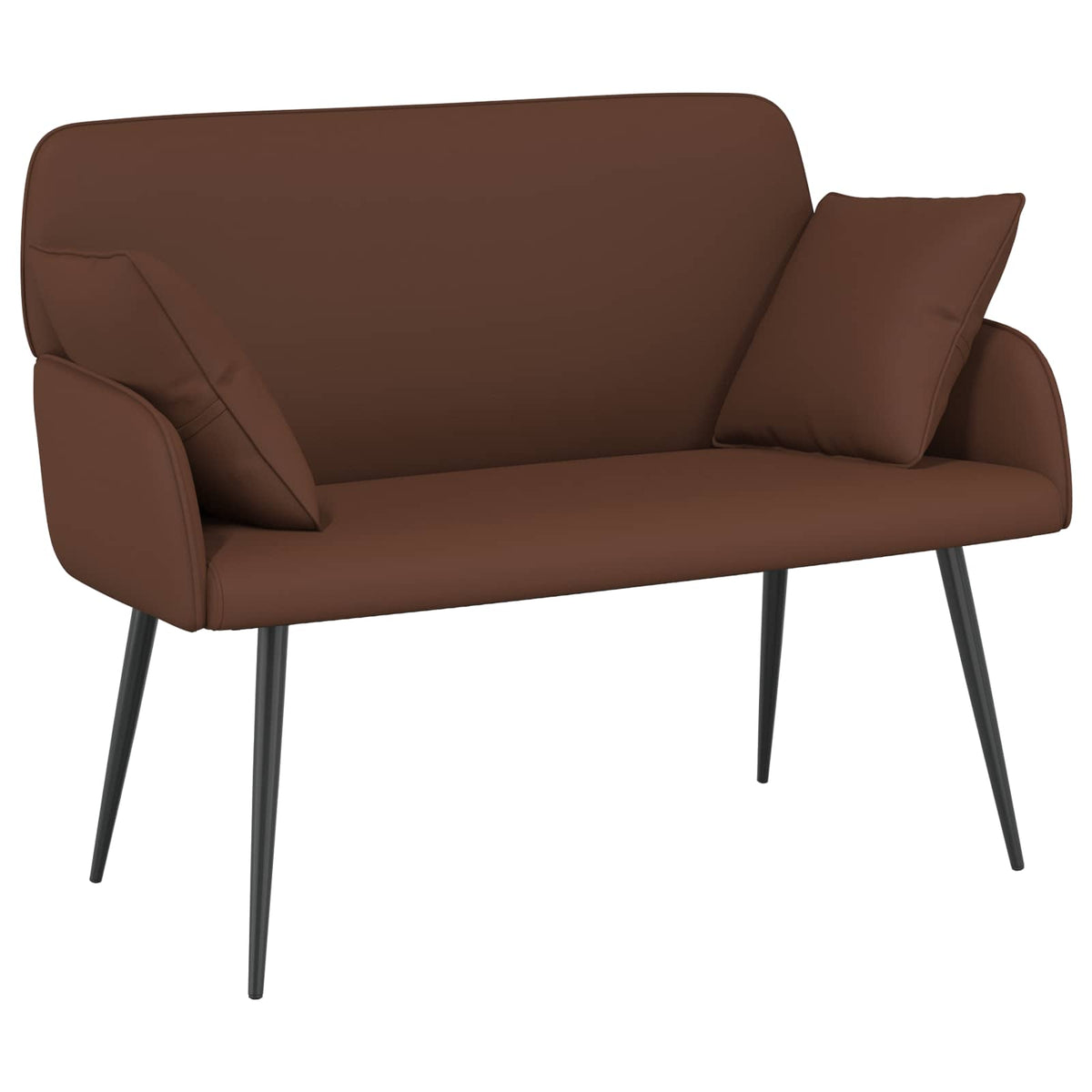 vidaXL Sofa dwuosobowa na metalowych nóżkach 2-osobowy brązowy