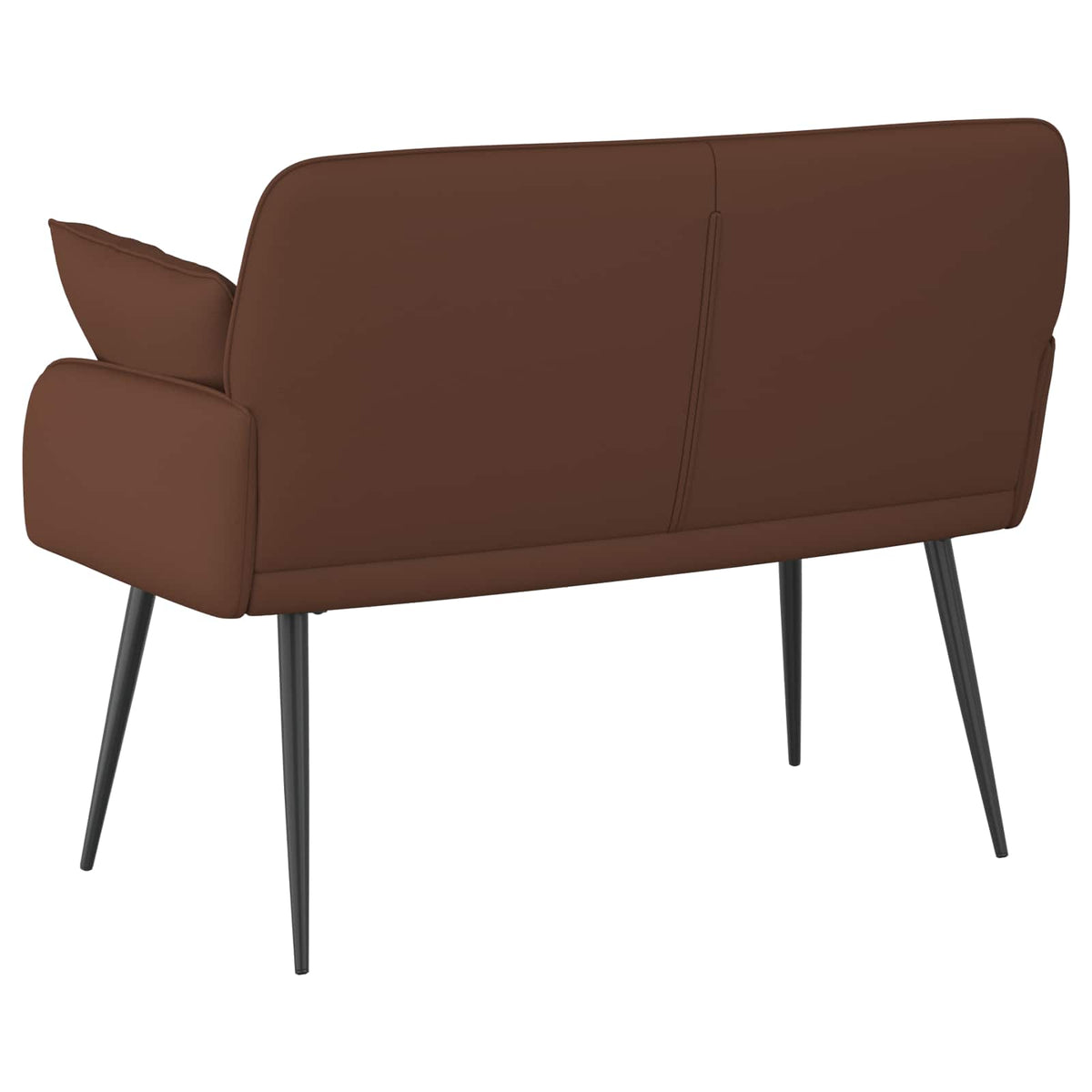 vidaXL Sofa dwuosobowa na metalowych nóżkach 2-osobowy brązowy