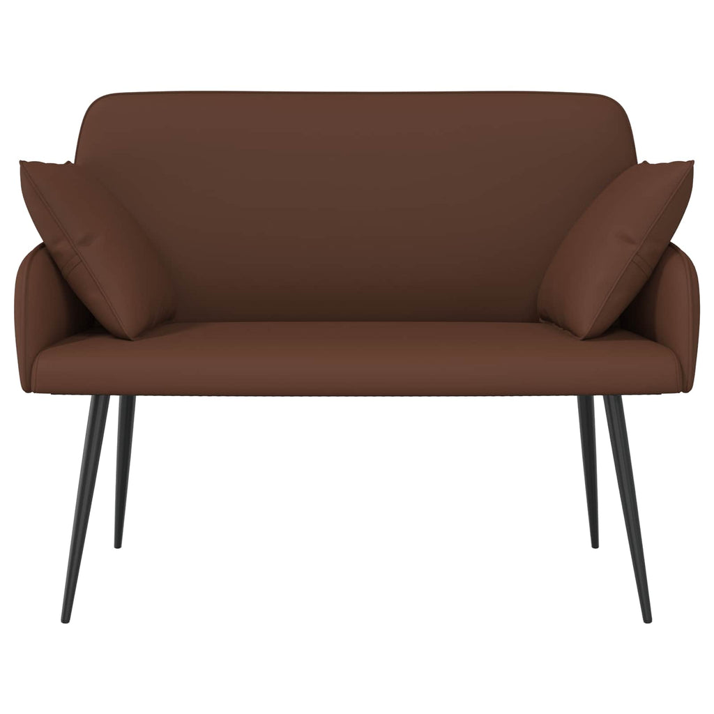 vidaXL Sofa dwuosobowa na metalowych nóżkach 2-osobowy brązowy