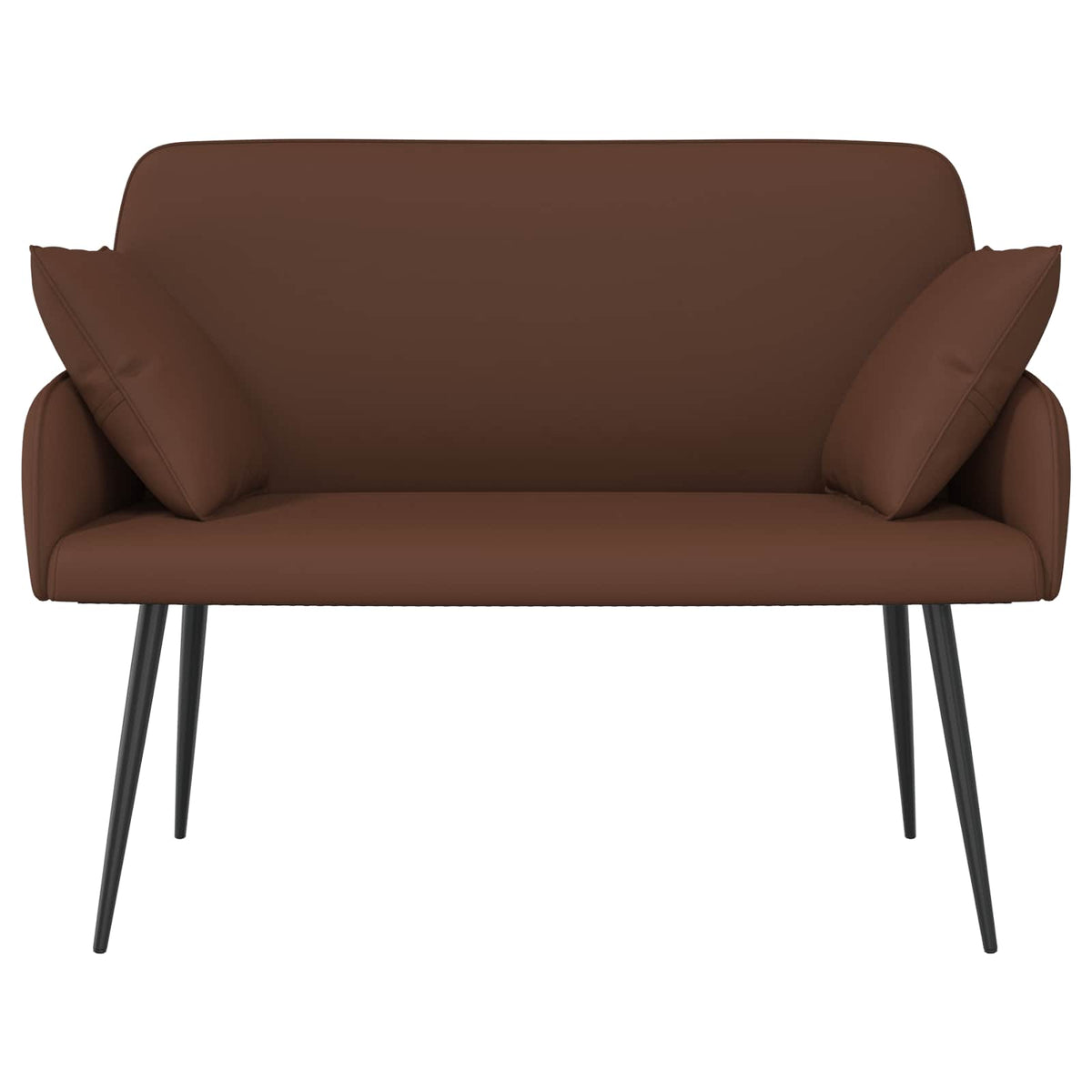 vidaXL Sofa dwuosobowa na metalowych nóżkach 2-osobowy brązowy