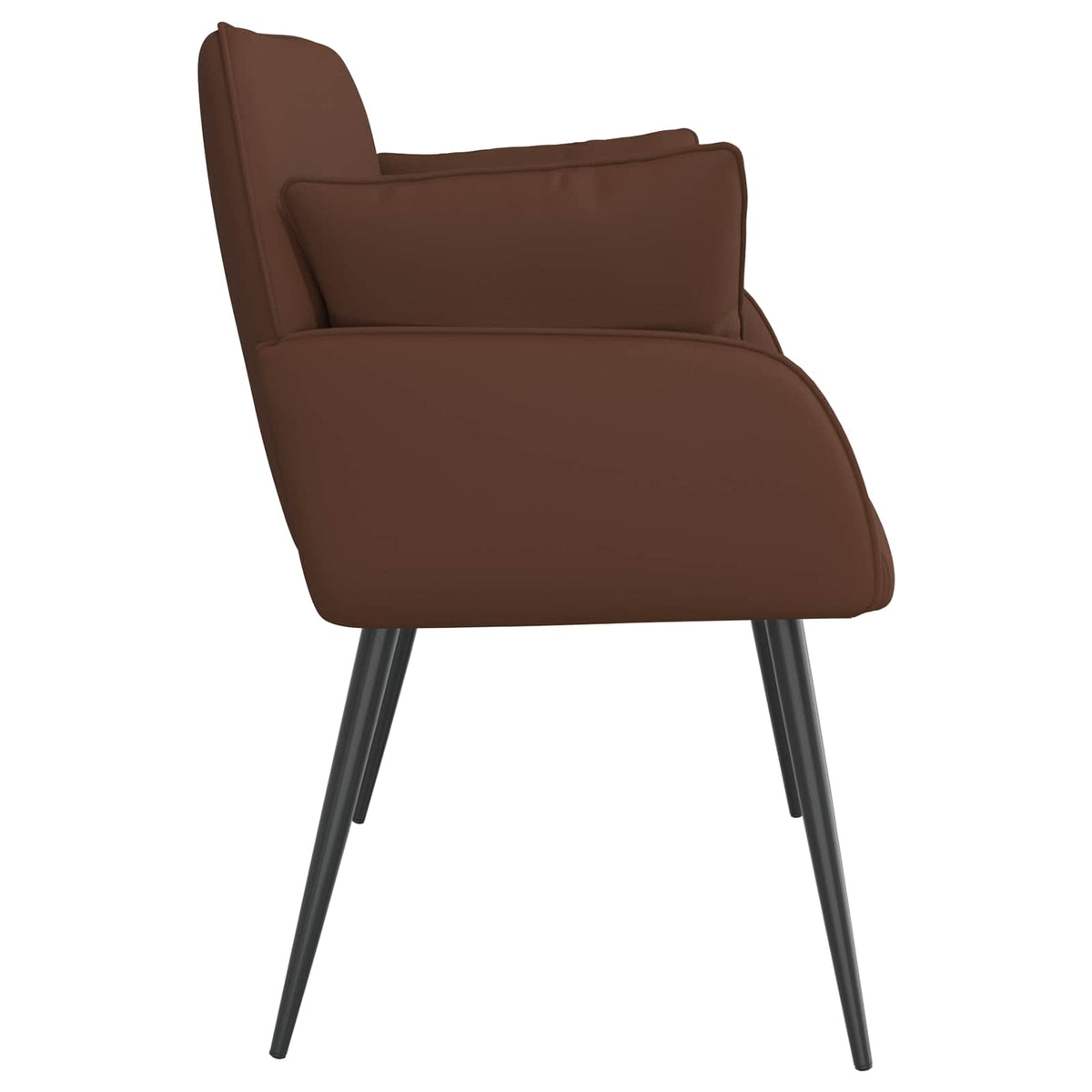 vidaXL Sofa dwuosobowa na metalowych nóżkach 2-osobowy brązowy