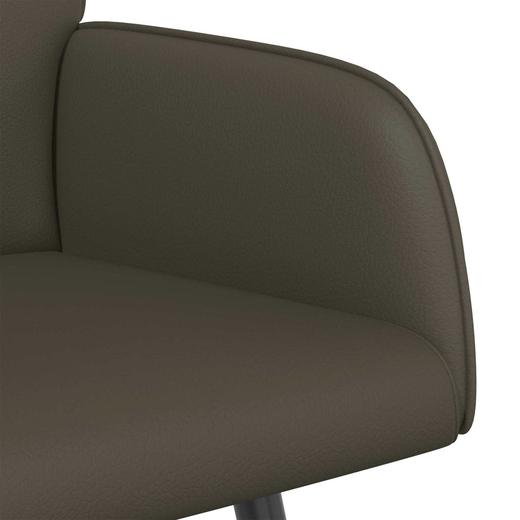vidaXL Sofa dwuosobowa na metalowych nóżkach 2-osobowy Szary Ekoskóra