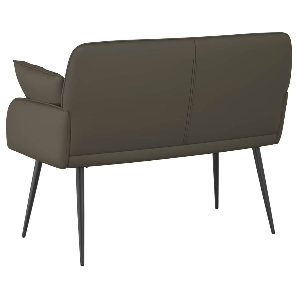 vidaXL Sofa dwuosobowa na metalowych nóżkach 2-osobowy Szary Ekoskóra