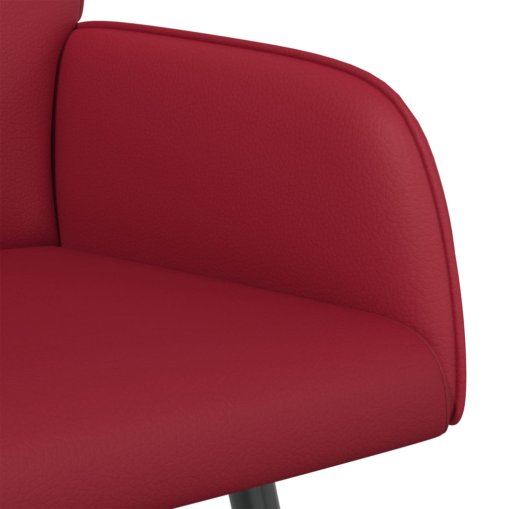 vidaXL Sofa dwuosobowa na metalowych nóżkach 2-osobowy Czerwone wino