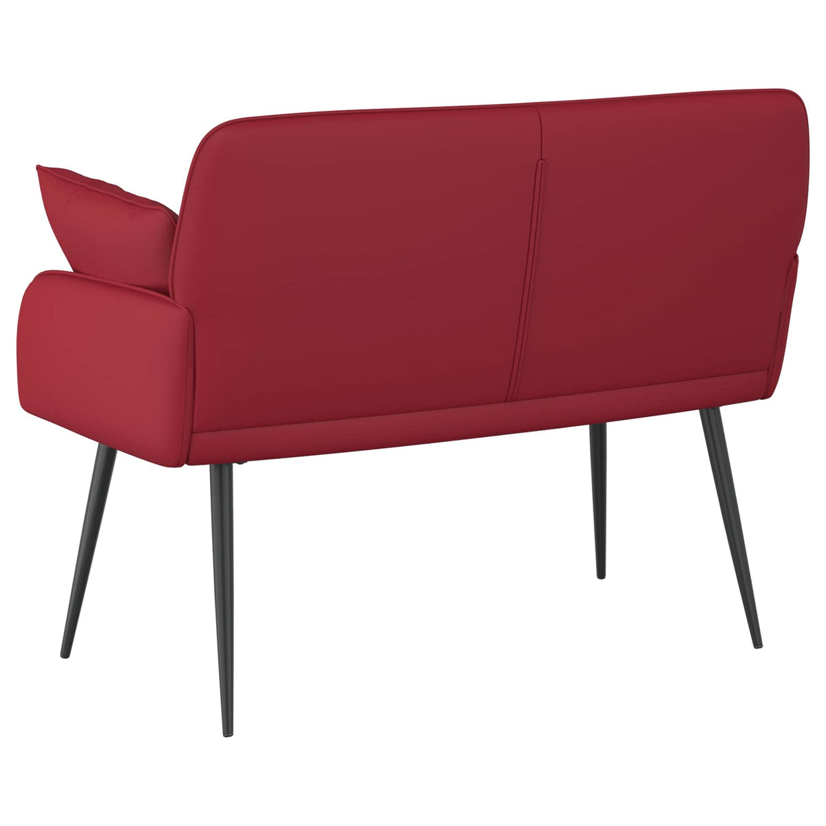 vidaXL Sofa dwuosobowa na metalowych nóżkach 2-osobowy Czerwone wino