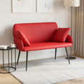 vidaXL Sofa dwuosobowa na metalowych nóżkach 2-osobowy czerwony