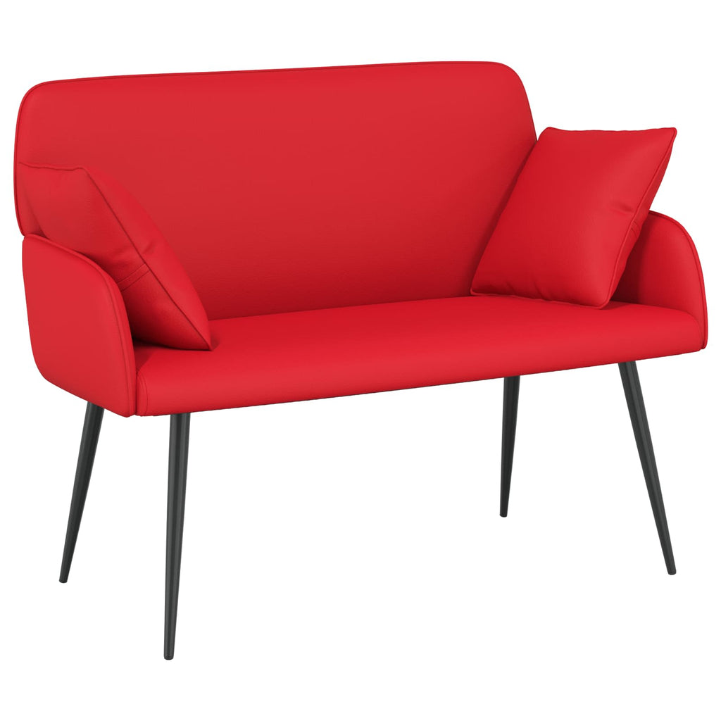 vidaXL Sofa dwuosobowa na metalowych nóżkach 2-osobowy czerwony