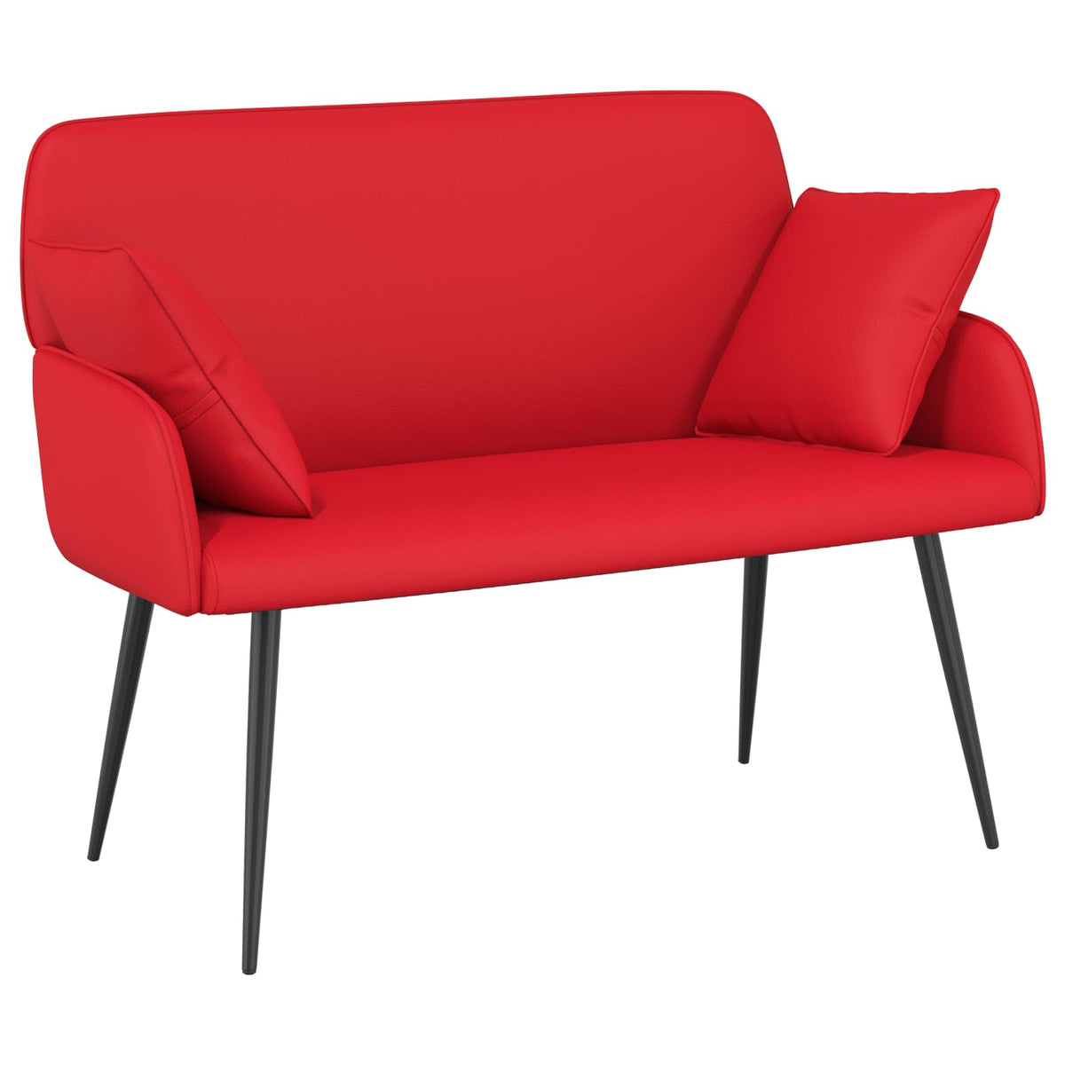 vidaXL Sofa dwuosobowa na metalowych nóżkach 2-osobowy czerwony
