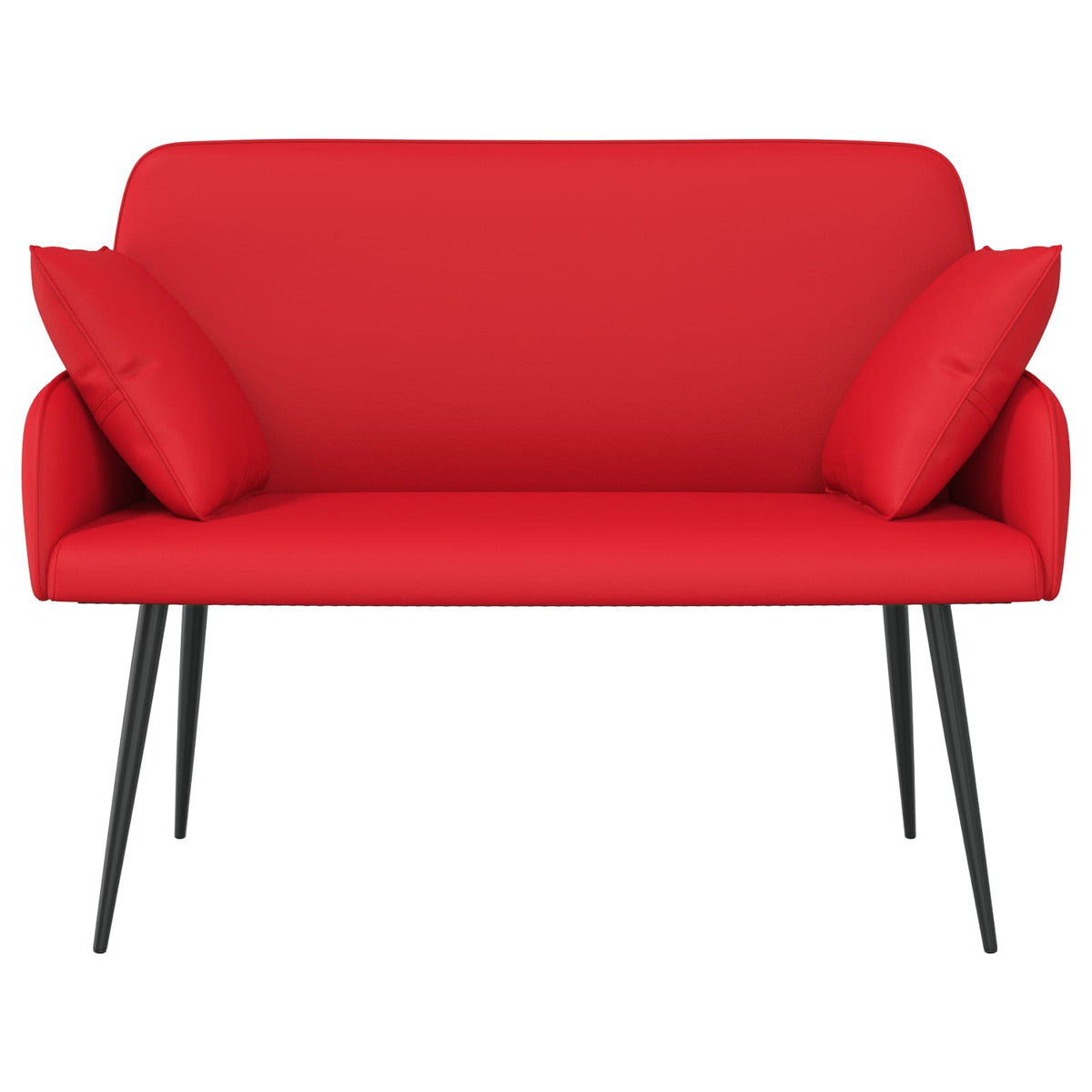 vidaXL Sofa dwuosobowa na metalowych nóżkach 2-osobowy czerwony