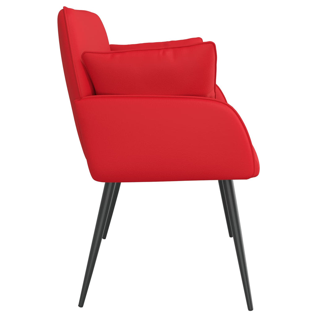 vidaXL Sofa dwuosobowa na metalowych nóżkach 2-osobowy czerwony