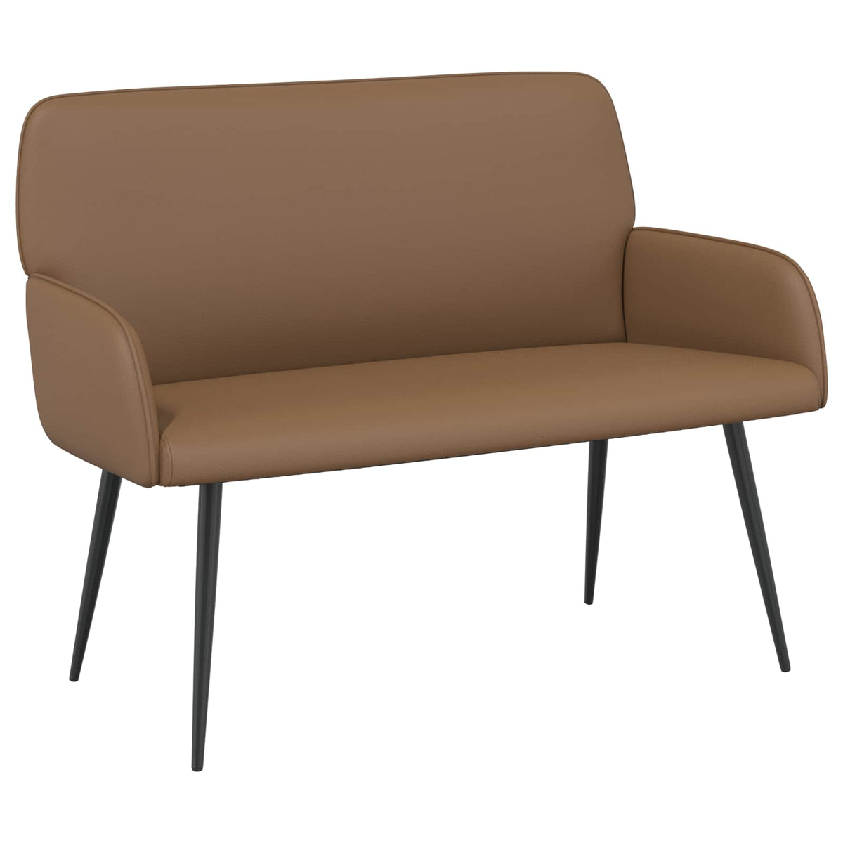 vidaXL Sofa dwuosobowa na metalowych nóżkach 2-osobowy Cappuccino