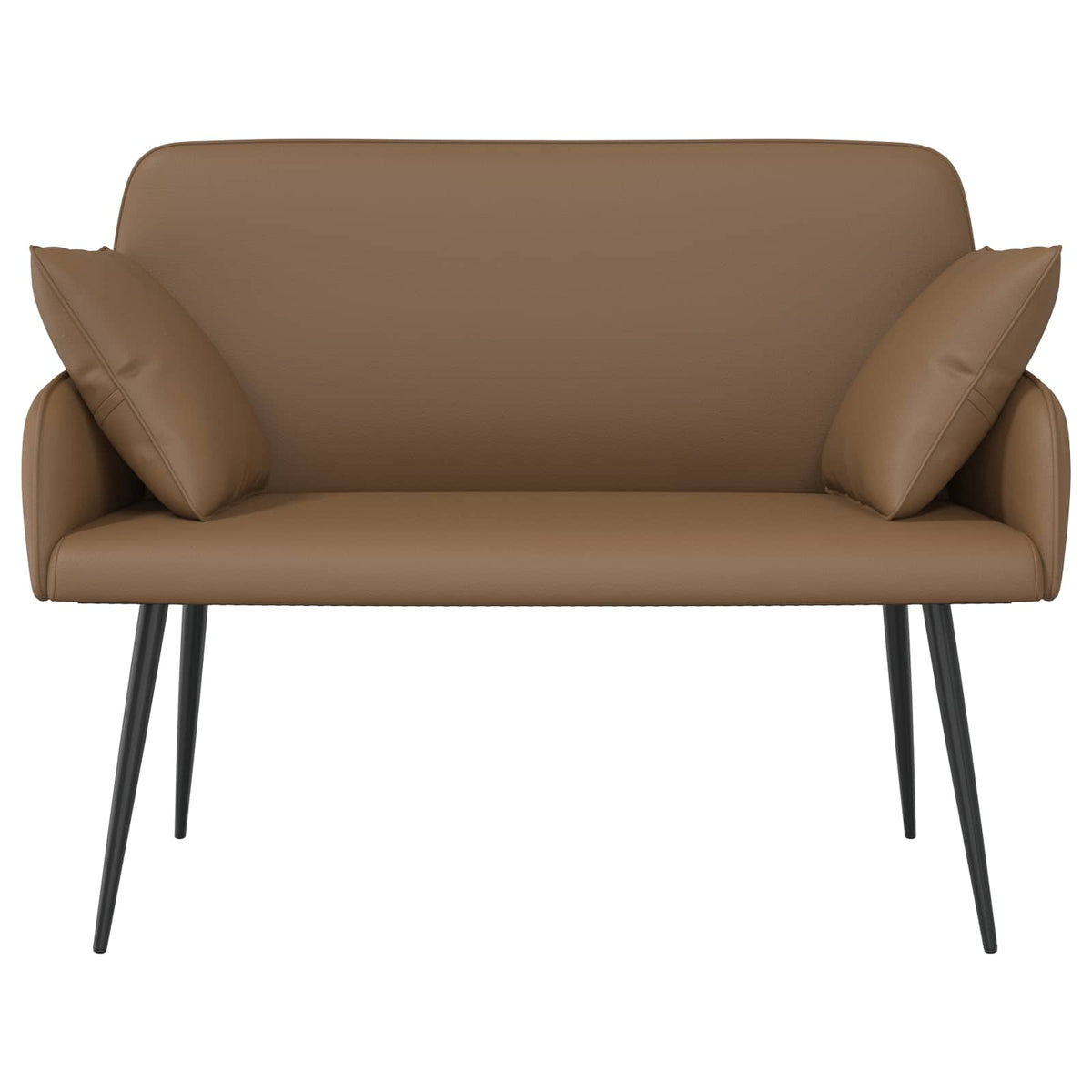 vidaXL Sofa dwuosobowa na metalowych nóżkach 2-osobowy Cappuccino