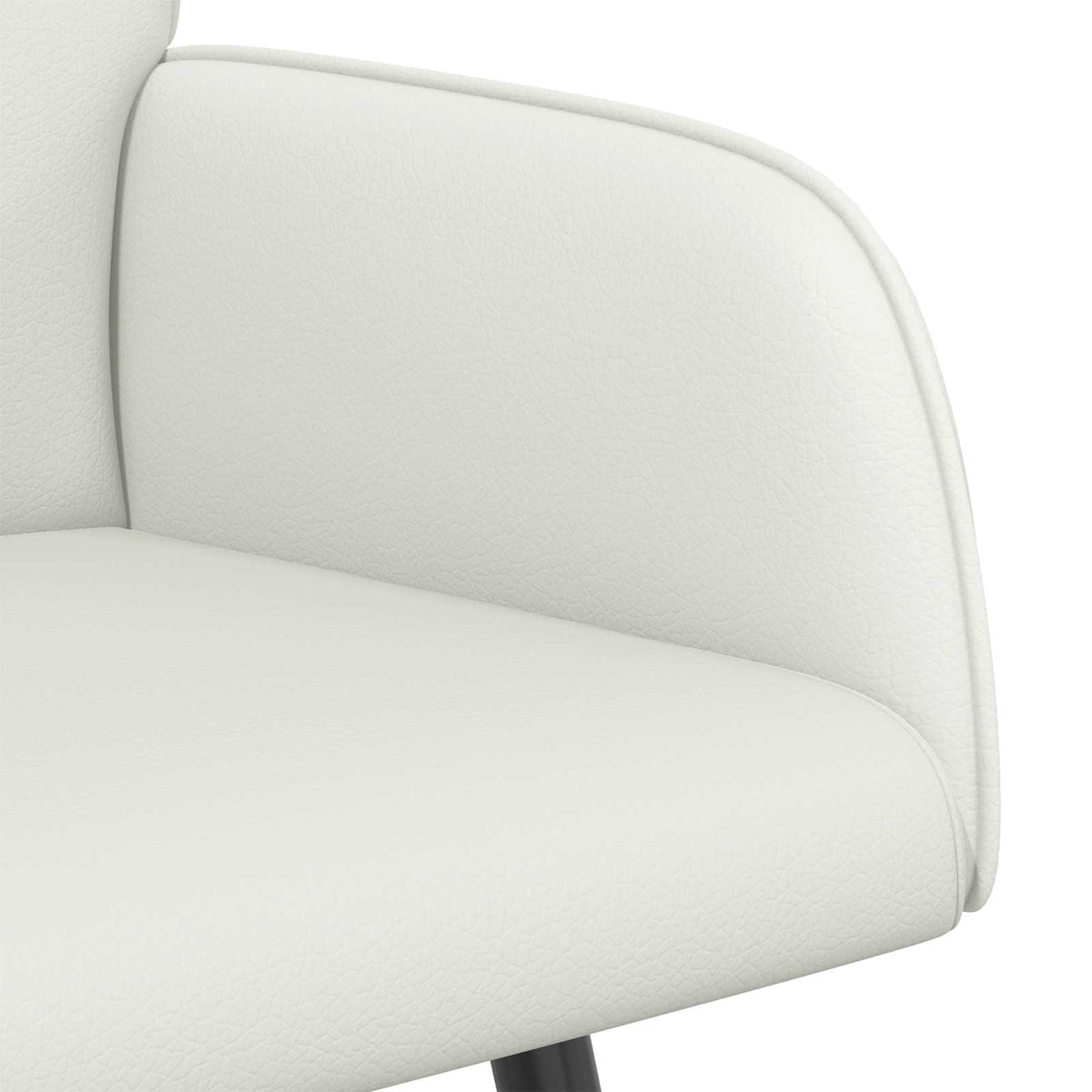 vidaXL Sofa dwuosobowa na metalowych nóżkach 2-osobowy Biały Ekoskóra