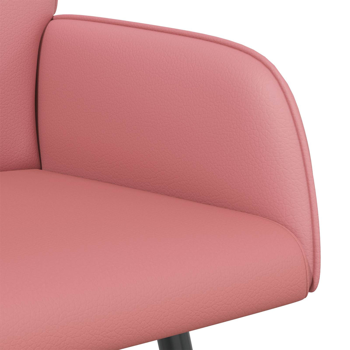 vidaXL Sofa dwuosobowa na metalowych nóżkach 2-osobowy różowy Ekoskóra