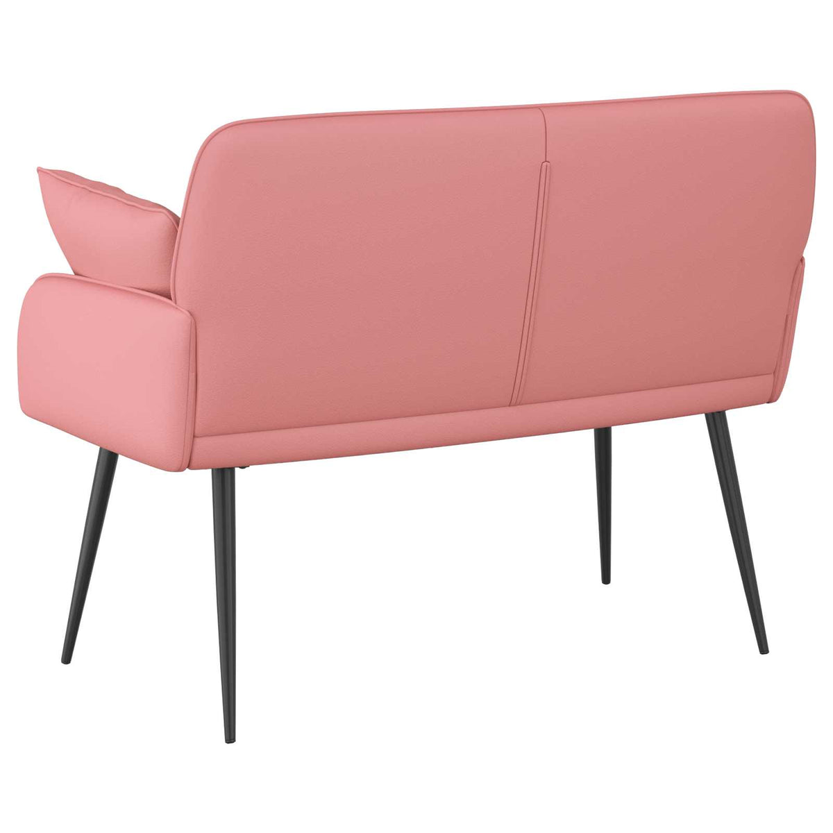 vidaXL Sofa dwuosobowa na metalowych nóżkach 2-osobowy różowy Ekoskóra