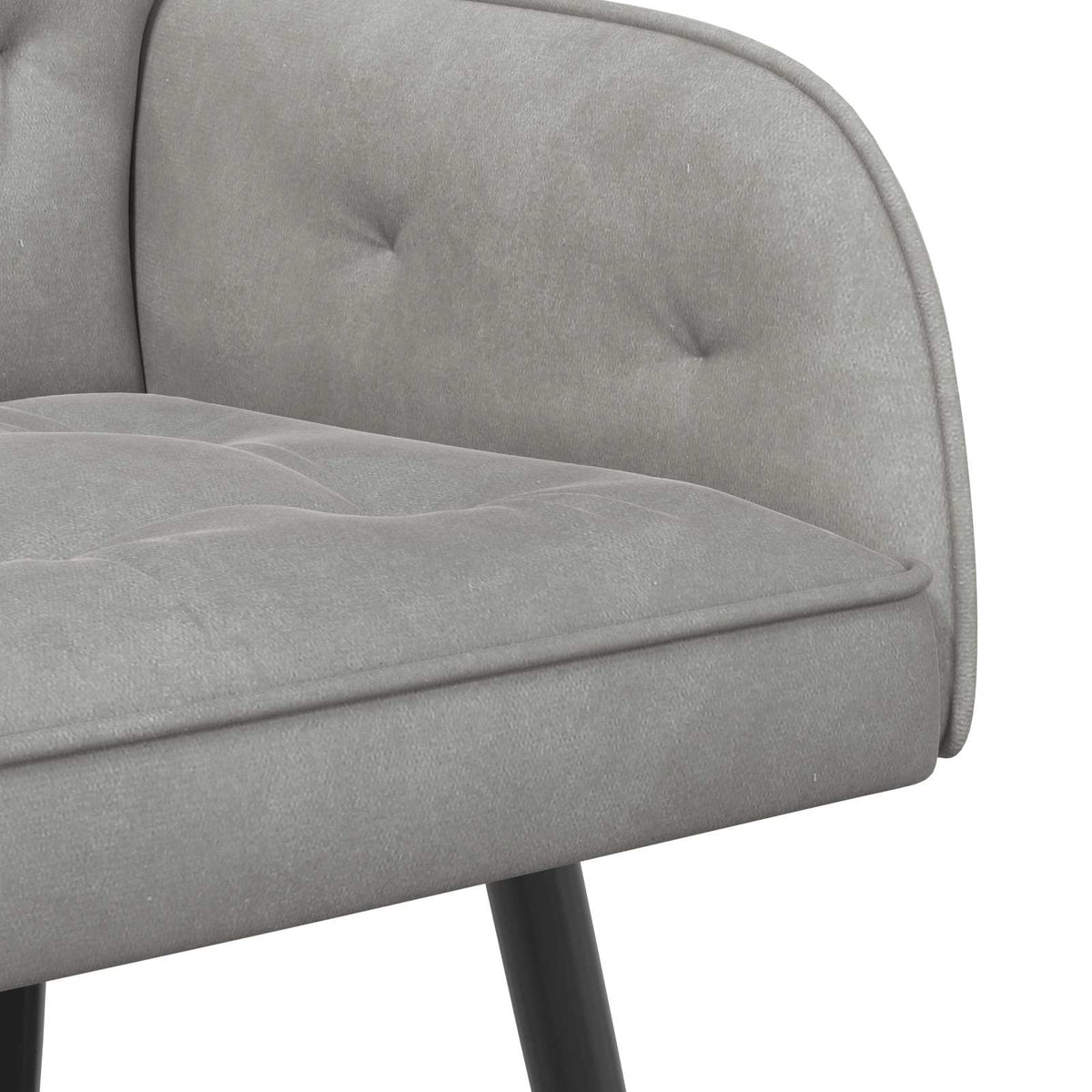 vidaXL Sofa dwuosobowa z metalowymi nóżkami 2-osobowy jasnoszary Welur