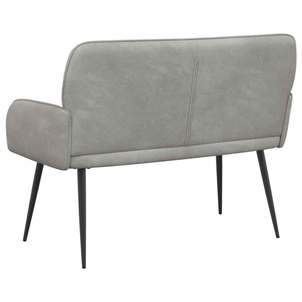 vidaXL Sofa dwuosobowa z metalowymi nóżkami 2-osobowy jasnoszary Welur