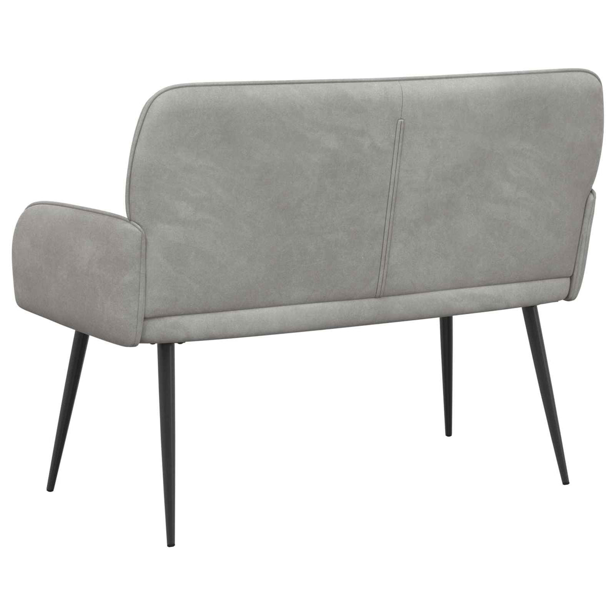 vidaXL Sofa dwuosobowa z metalowymi nóżkami 2-osobowy jasnoszary Welur
