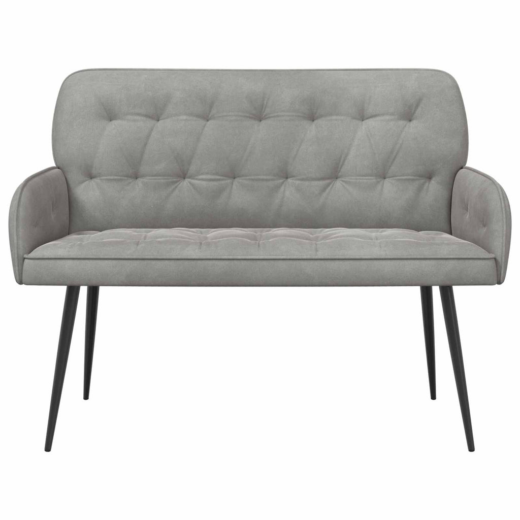 vidaXL Sofa dwuosobowa z metalowymi nóżkami 2-osobowy jasnoszary Welur