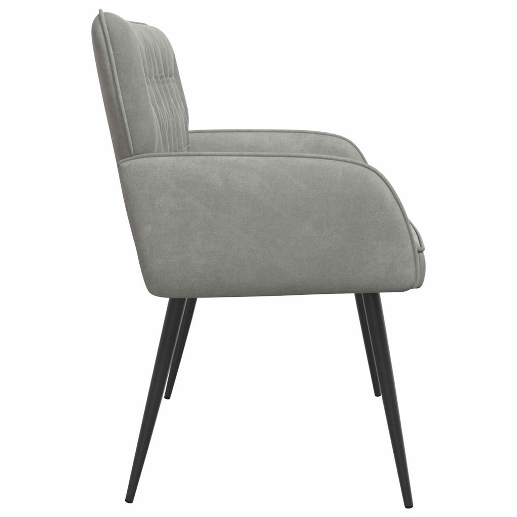 vidaXL Sofa dwuosobowa z metalowymi nóżkami 2-osobowy jasnoszary Welur