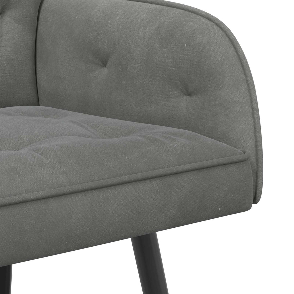 vidaXL Sofa dwuosobowa z metalowymi nóżkami 2-osobowy ciemnoszary
