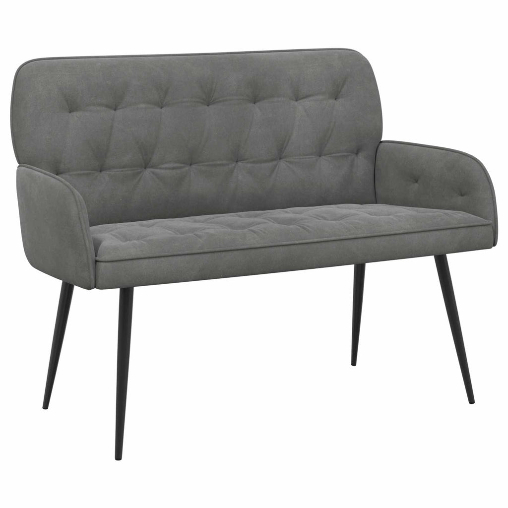 vidaXL Sofa dwuosobowa z metalowymi nóżkami 2-osobowy ciemnoszary