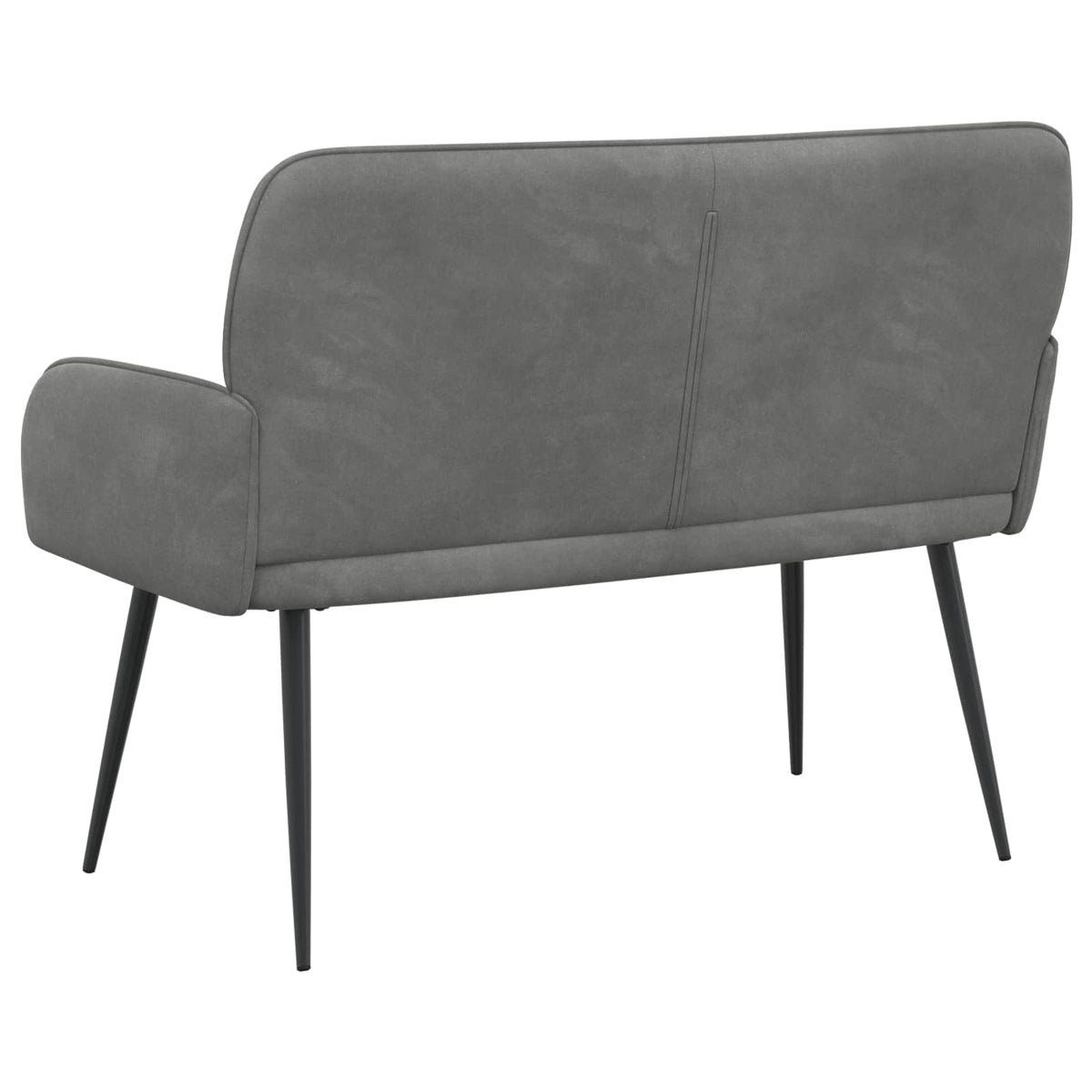 vidaXL Sofa dwuosobowa z metalowymi nóżkami 2-osobowy ciemnoszary