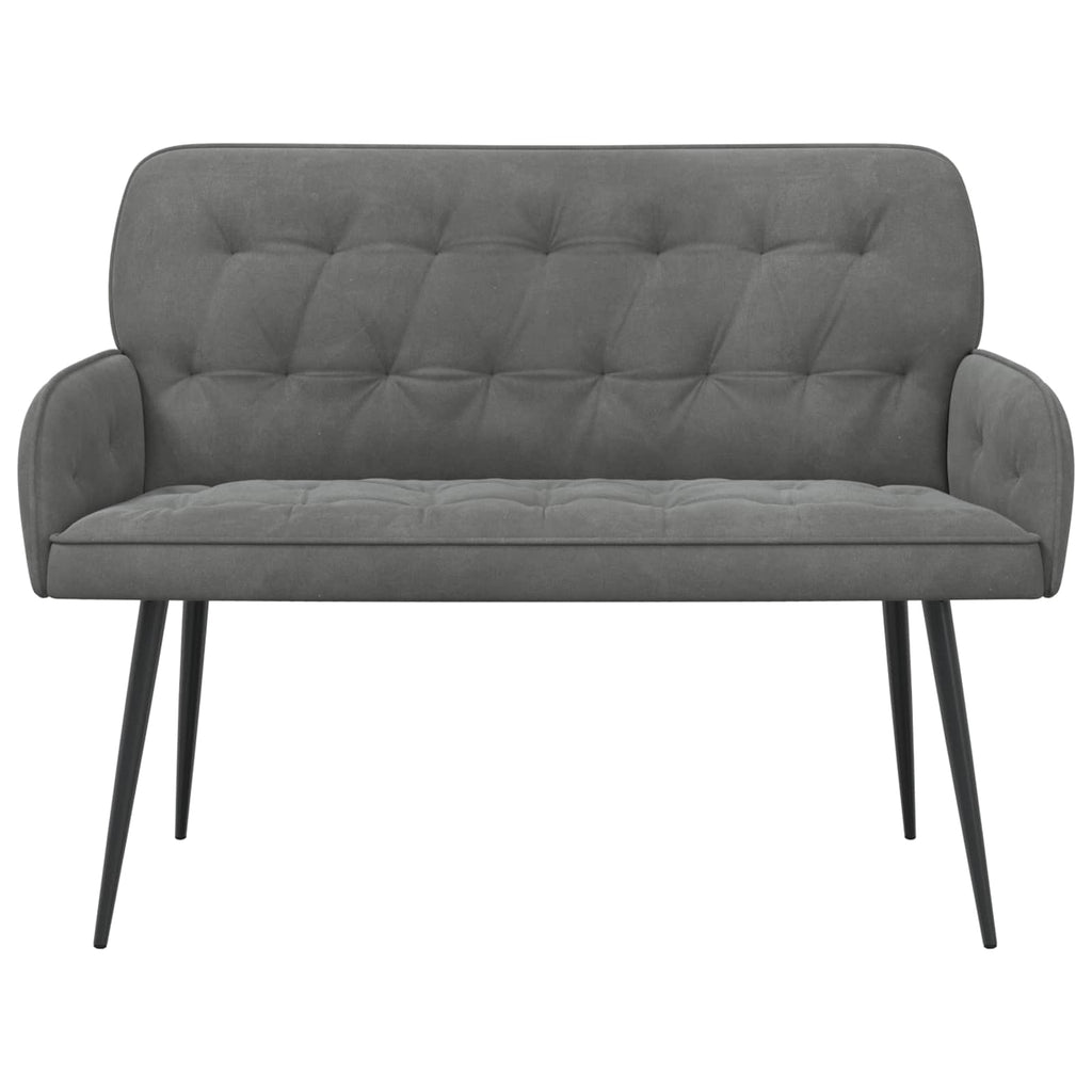 vidaXL Sofa dwuosobowa z metalowymi nóżkami 2-osobowy ciemnoszary