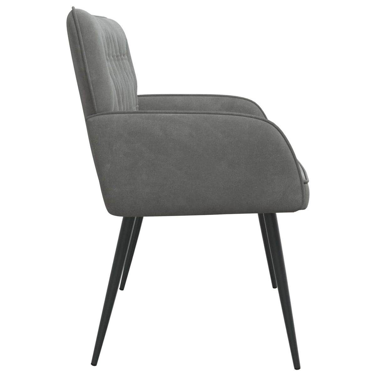 vidaXL Sofa dwuosobowa z metalowymi nóżkami 2-osobowy ciemnoszary