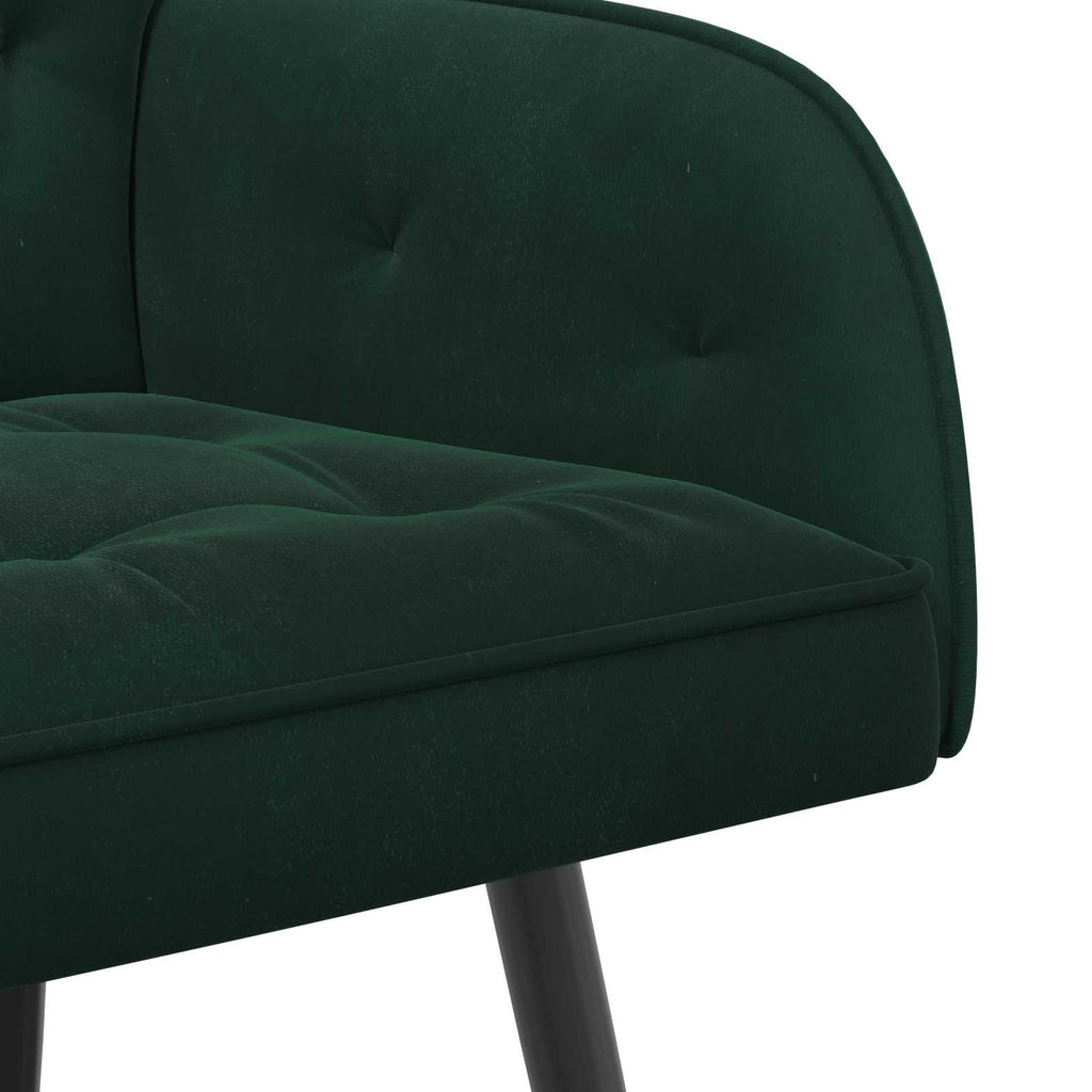 vidaXL Sofa dwuosobowa z metalowymi nóżkami 2-osobowy Ciemnozielony