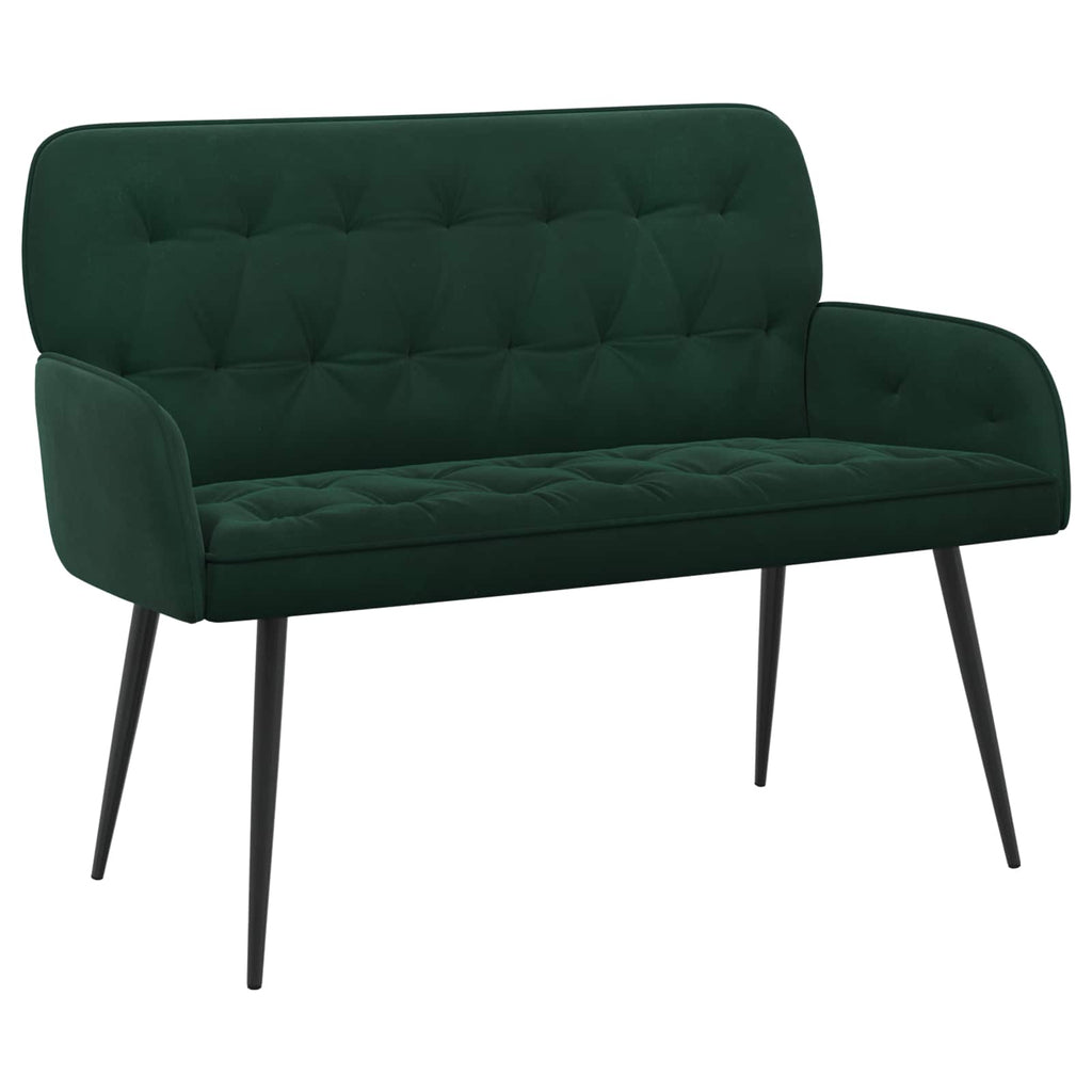 vidaXL Sofa dwuosobowa z metalowymi nóżkami 2-osobowy Ciemnozielony