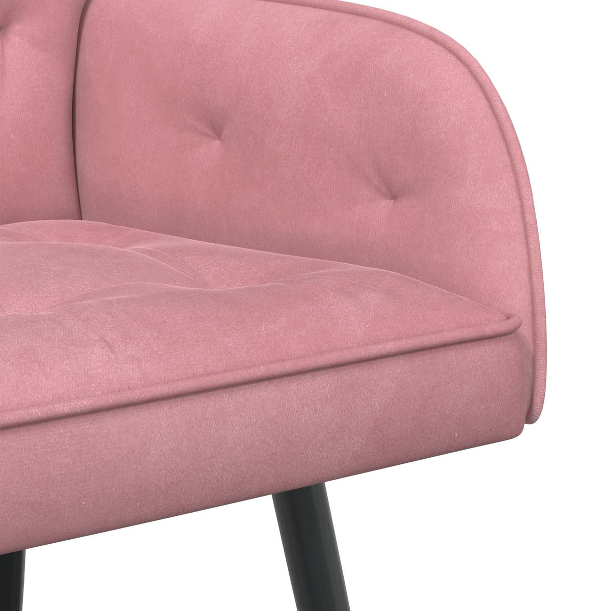vidaXL Sofa dwuosobowa z metalowymi nóżkami 2-osobowy różowy Welur