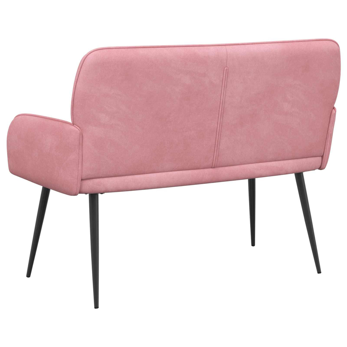 vidaXL Sofa dwuosobowa z metalowymi nóżkami 2-osobowy różowy Welur