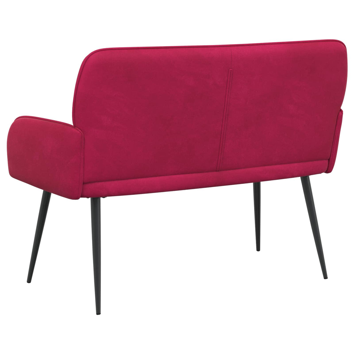 vidaXL Sofa dwuosobowa z metalowymi nóżkami 2-osobowy Czerwone wino