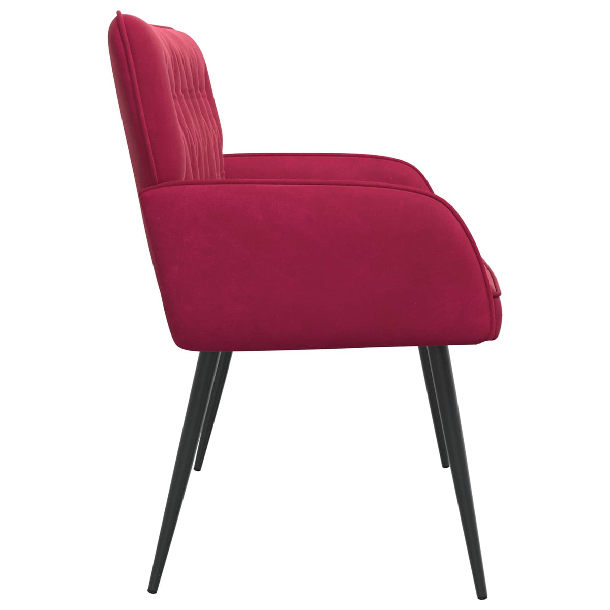 vidaXL Sofa dwuosobowa z metalowymi nóżkami 2-osobowy Czerwone wino