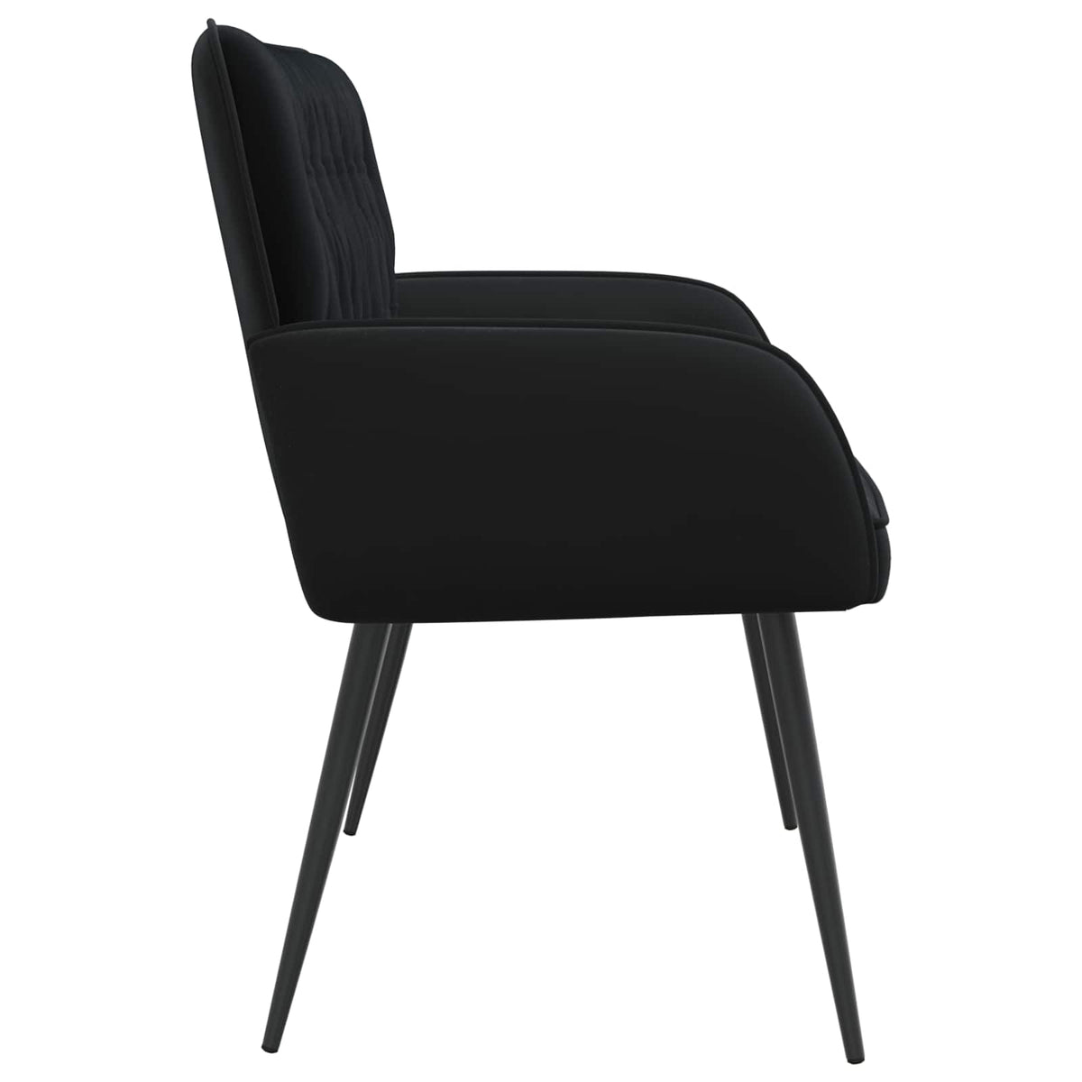vidaXL Sofa dwuosobowa z metalowymi nóżkami 2-osobowy Czarny Welur