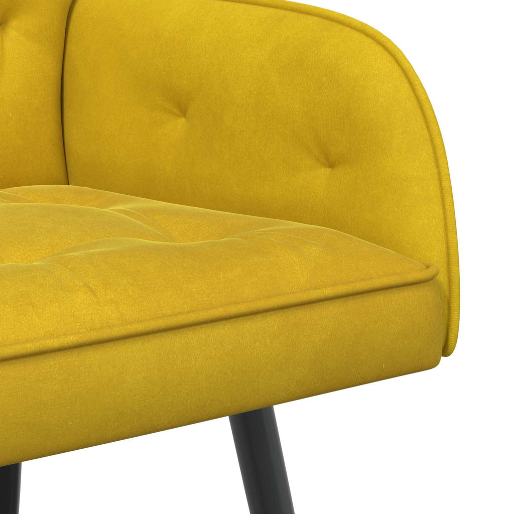 vidaXL Sofa dwuosobowa z metalowymi nóżkami 2-osobowy żółty Welur