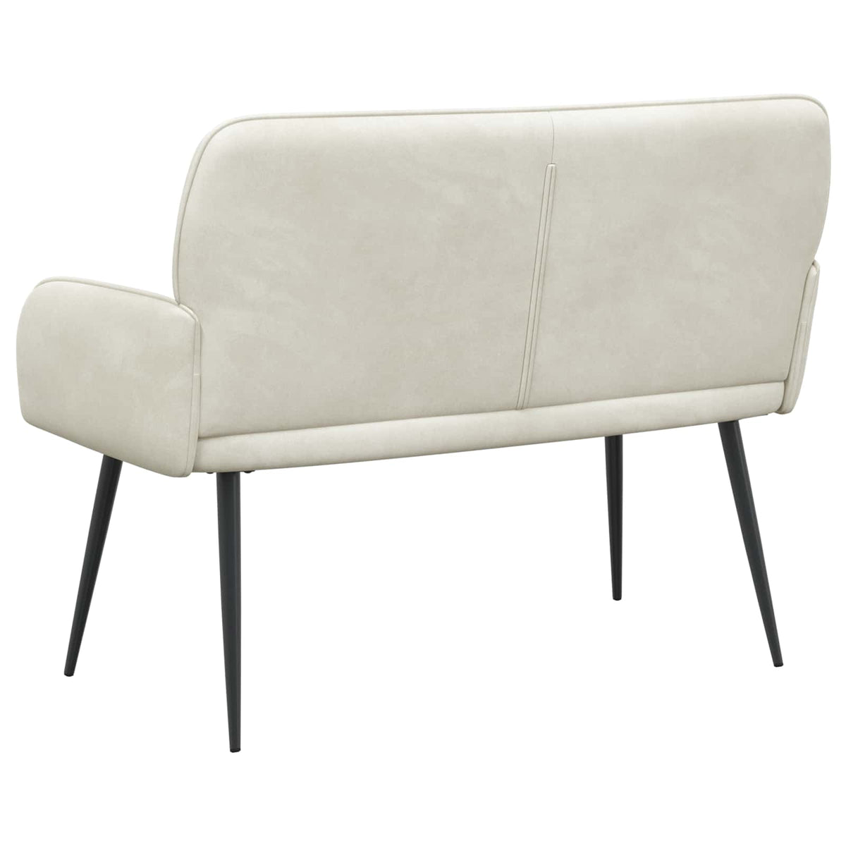vidaXL Sofa dwuosobowa z metalowymi nóżkami 2-osobowy kremowy Welur