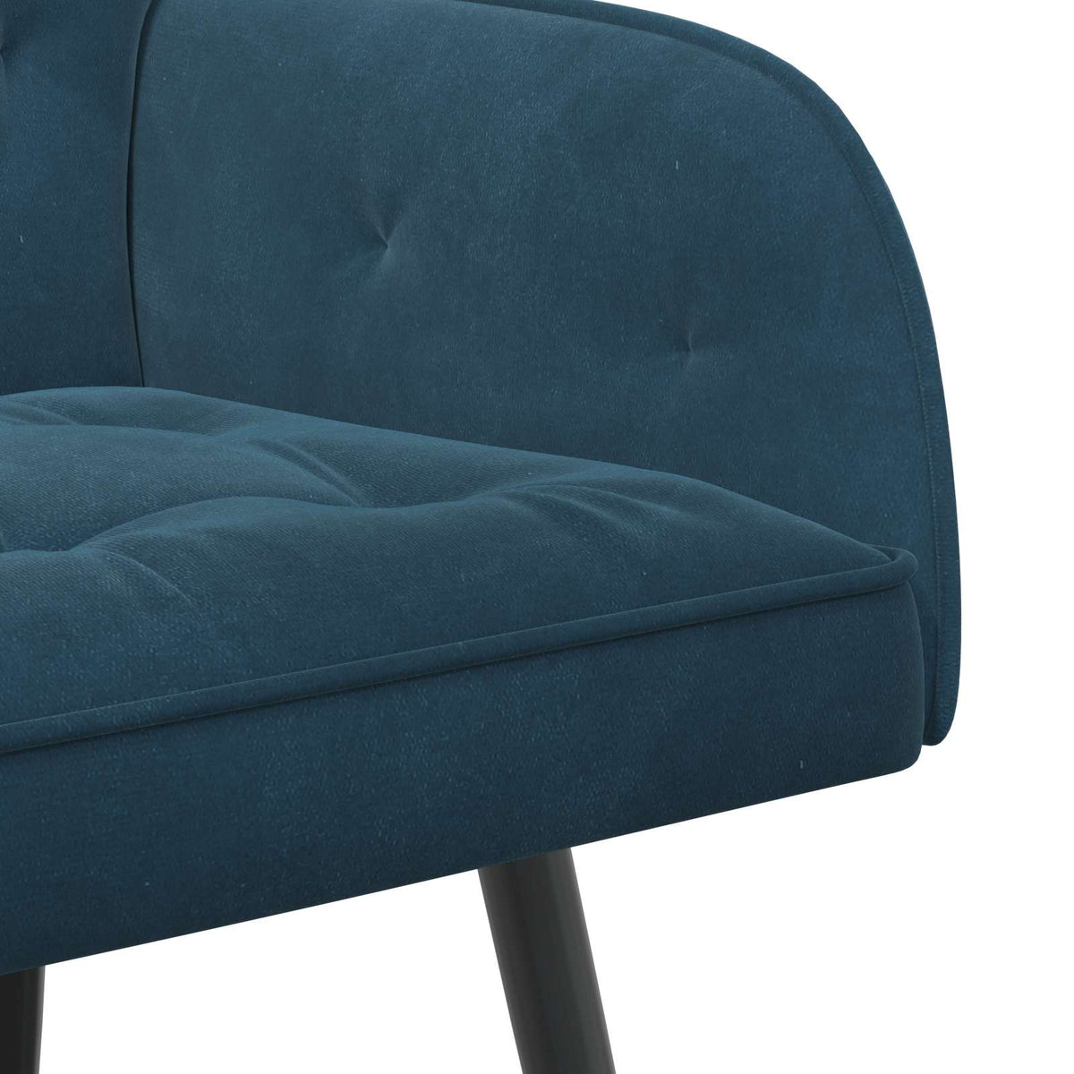 vidaXL Sofa dwuosobowa z metalowymi nóżkami 2-osobowy niebieski Welur