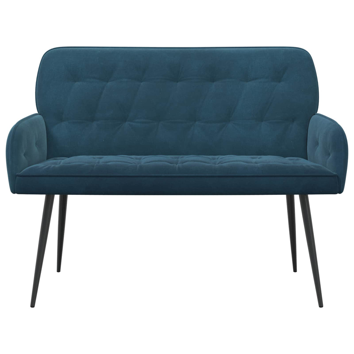 vidaXL Sofa dwuosobowa z metalowymi nóżkami 2-osobowy niebieski Welur